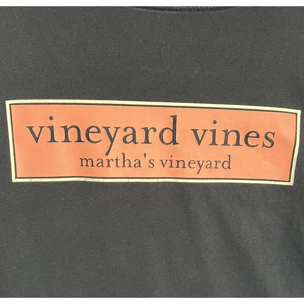 Vineyard Vines Martha's Vineyard Long Sleeve‎ T Shirt Blue Spell Out Men's XS